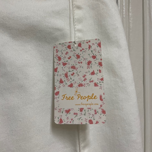Free People White Denim Mini Skirt - Size 6 - Picture 3 of 6
